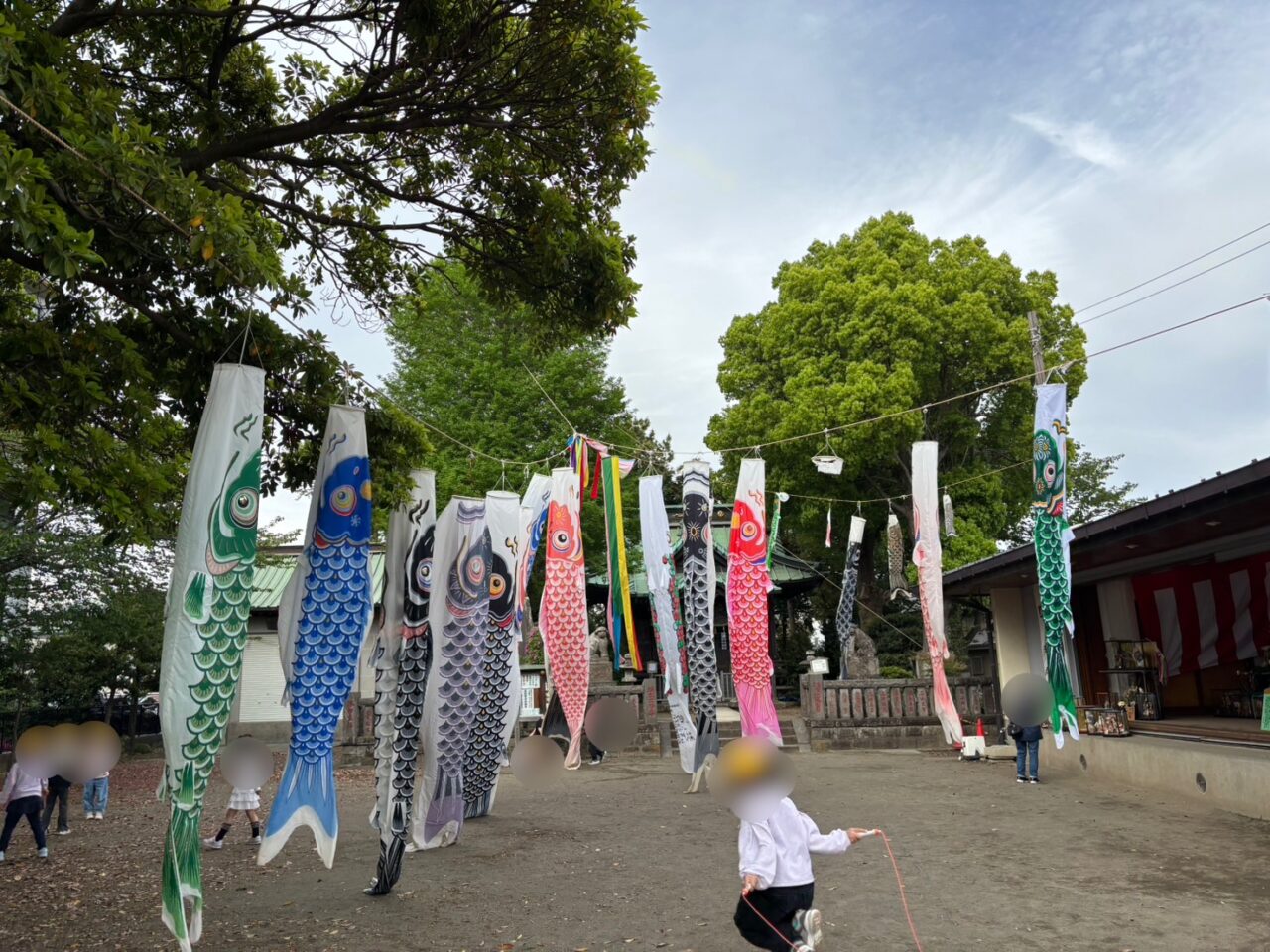 茅ヶ崎菱沼八王子神社の端午の節句飾り