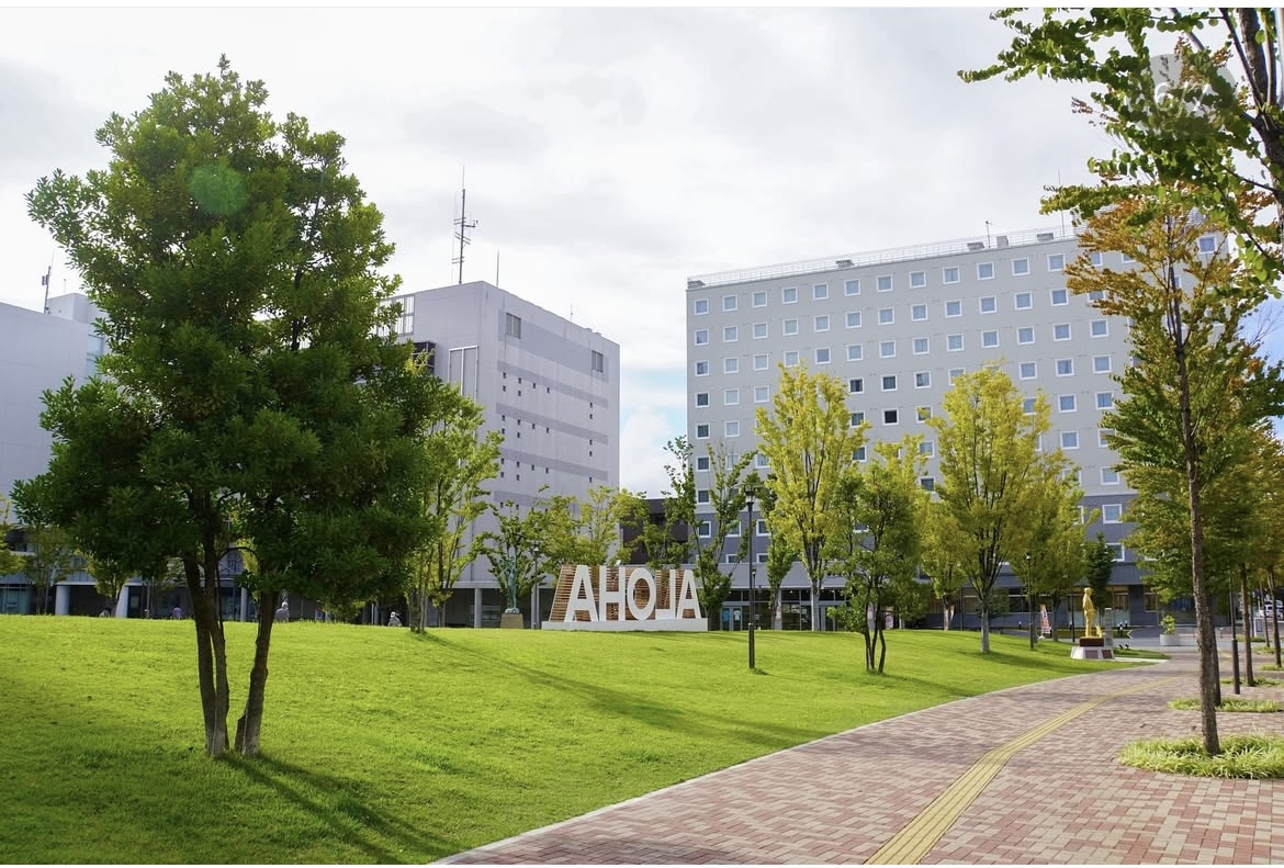 茅ヶ崎市役所前広場芝生エリア全景