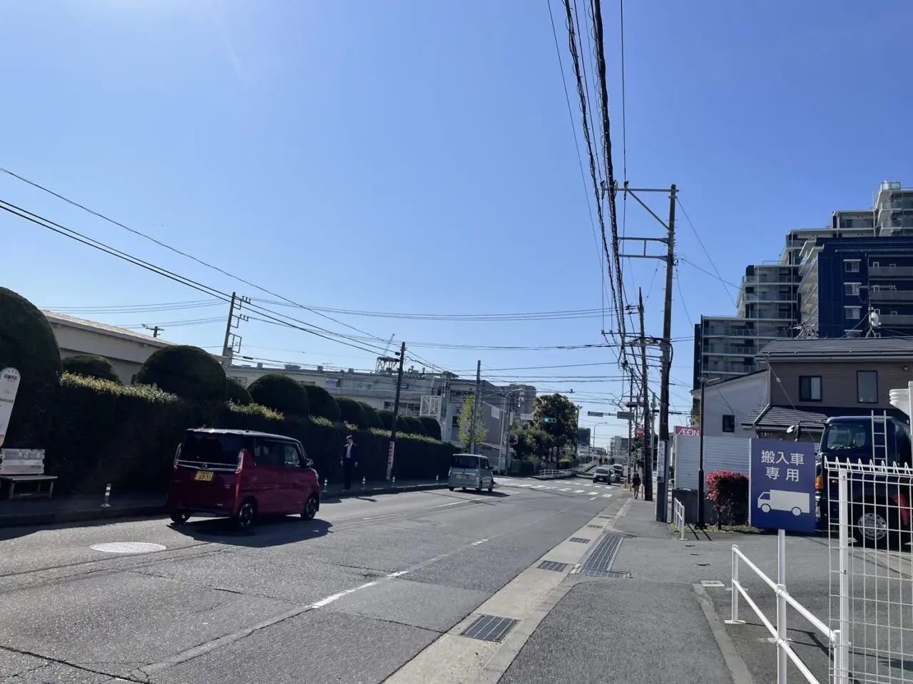 よりみちや周辺の道路と国道1号線矢畑方面のアクセス風景