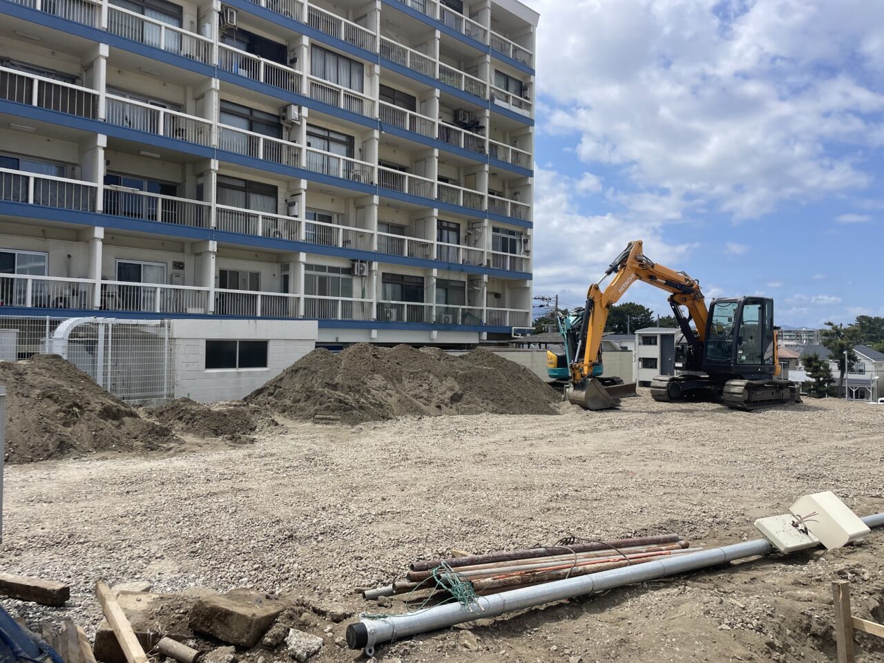茅ヶ崎市中海岸の店舗建設予定地の現在の様子
