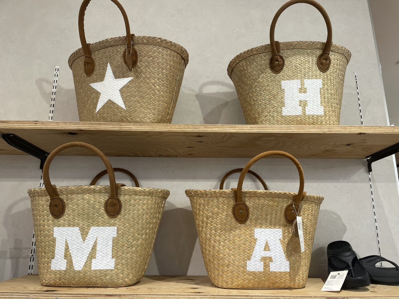 maison de mer SHONANの星柄やイニシャル入りカゴバッグ