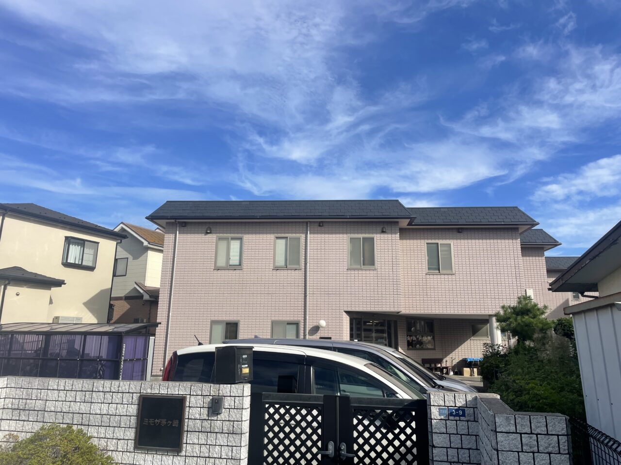 茅ヶ崎市代官町3-9にある「ミモザ茅ヶ崎」の建物外観