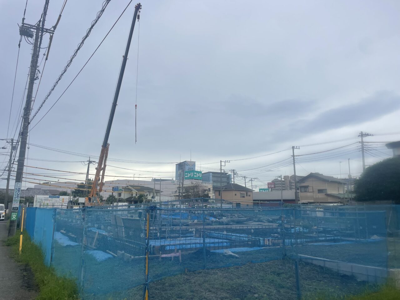 基礎部分の工事が進められているクリエイト下町屋出店予定地